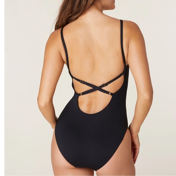 Andie The Jetties One Piece Swimsuit Black size XL NWT - Picture 2 of 8